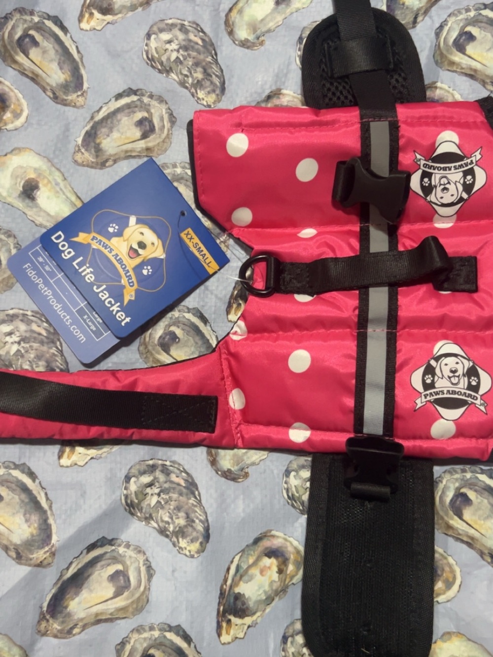 Pink Polka Dot Dog Life Jacket NWT